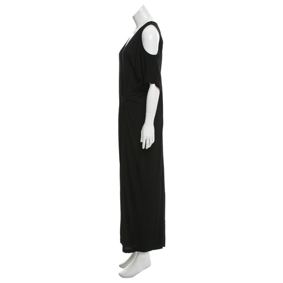 Shaina Mote Wrap Tie Dress Black Maxi Small US 4 Cutout tent oversized - Picture 3 of 5